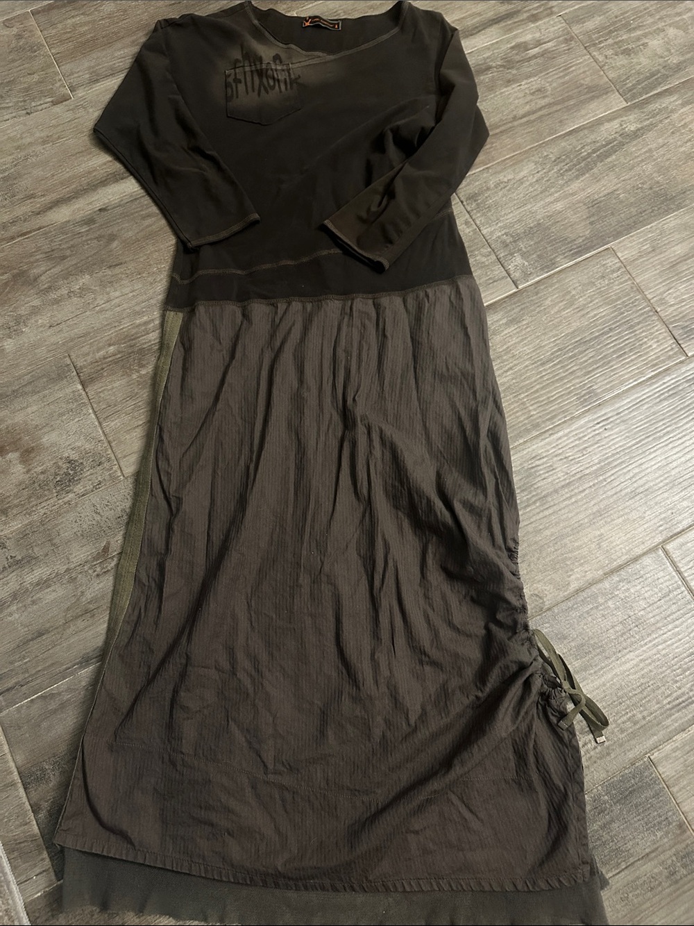 Cop. Copine Charcoal Maxi Dress-Grunge- Dystopian